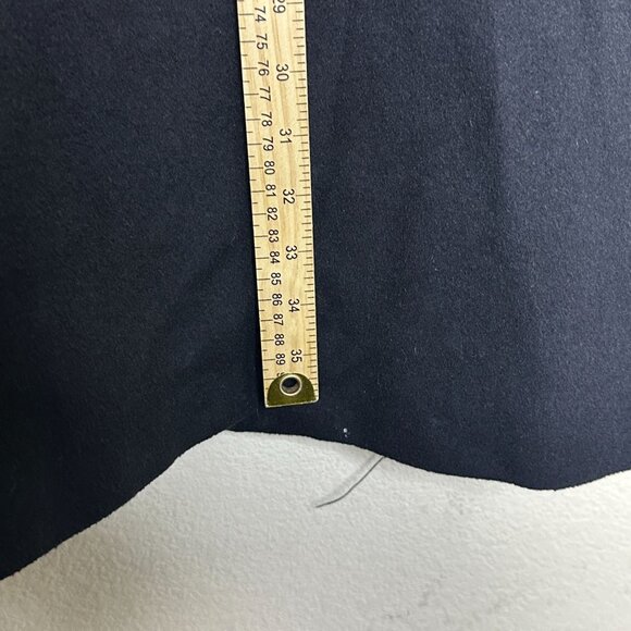 Ivanka Trump Peacoat Jacket Women 12 Black Outerwear Faux Fur Trim Belted Wool - Picture 10 of 16